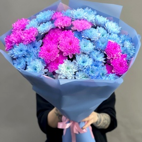 Букет "Матильда" из 15 кустовых хризантем в Звенигороде