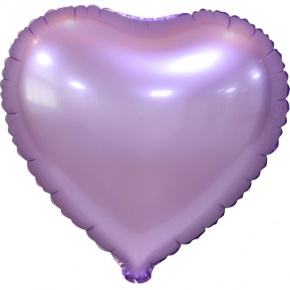 Сердце сиреневое фольгированный шар с гелием (45 см) в Звенигороде