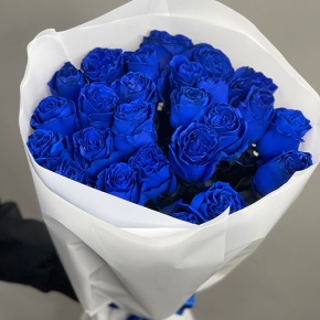 25 синих роз Эквадор (60 см) в Звенигороде