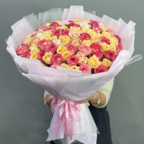 Букет из 101 розы  микс (70 см) в Звенигороде
