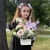 Композиция с георгинами на 1 сентября в белом ящике в Звенигороде