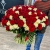 Букет 151 роза красный и белый микс (60 см) в Звенигороде