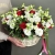 Композиция в корзине "Стелла" из роз, эустом и альстромерий в Звенигороде