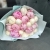 Микс из 19 бело-розовых пионов в Звенигороде