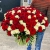 Букет 151 роза красный и белый микс (60 см) в Звенигороде