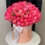 Композиция в шляпной коробке из 113 пионов Корал Шарм в Звенигороде