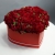 Композиция в коробке "Красное сердце" из пионовидной кустовой розы в Звенигороде