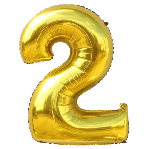 Шар гелиевый цифра 2 (40х102 см) в Звенигороде