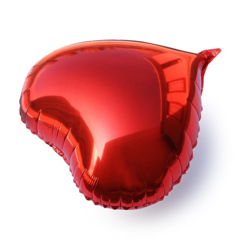 Сердце красное фольгированный шар с гелием (45 см) в Звенигороде